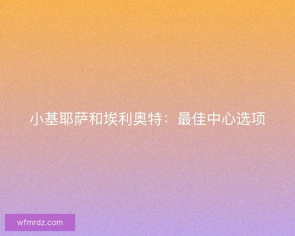 小基耶萨和埃利奥特：最佳中心选项