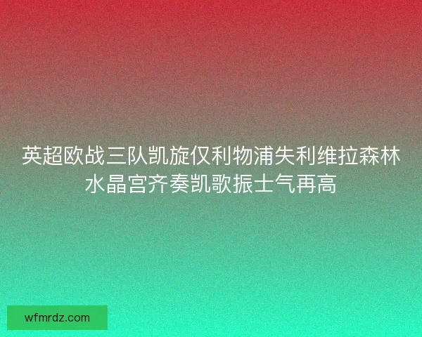 英超欧战三队凯旋仅利物浦失利维拉森林水晶宫齐奏凯歌振士气再高 英超欧战三队凯旋仅利物浦失利维拉森林水晶宫齐奏凯歌振士气再高